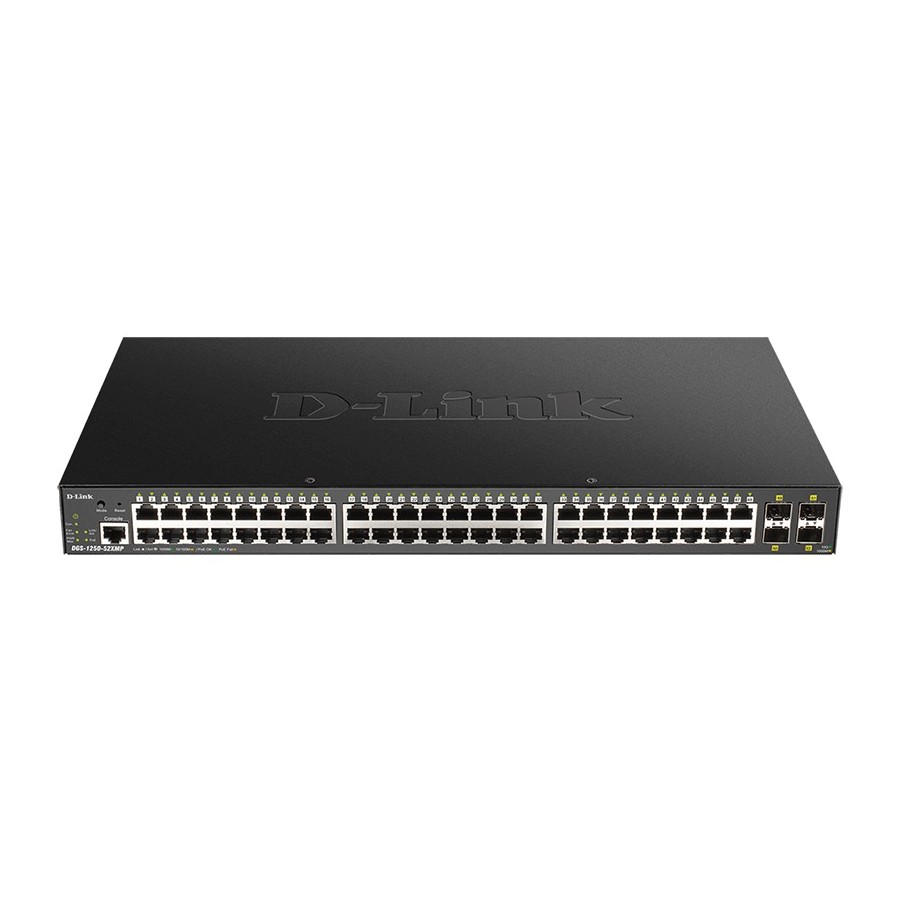 Switch Administrable D-Link DGS-1250-52XMP 48 puertos Gigabit