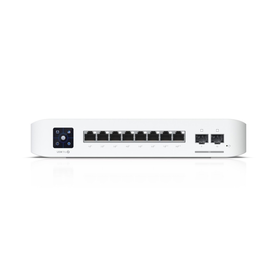 Switch Ubiquiti PoE Gigabit de Capa 3 Administrada de 8 Puertos