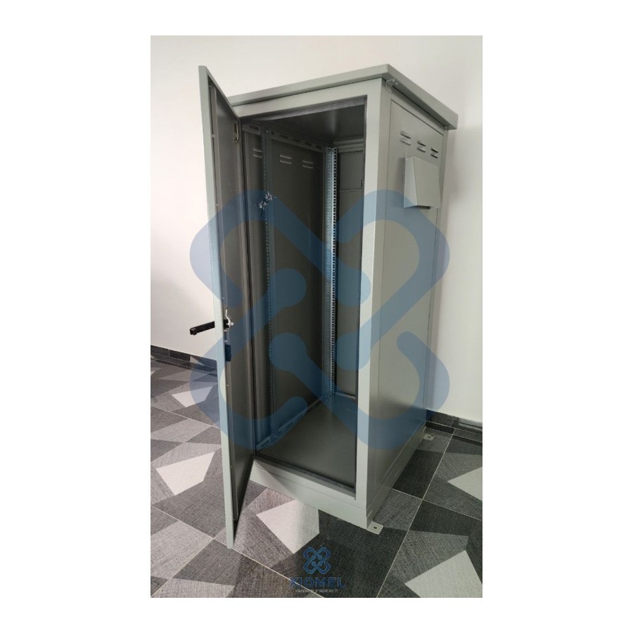 Gabinete de Piso para Exterior IP65  27RU Acero Laminado Epoxica Gris