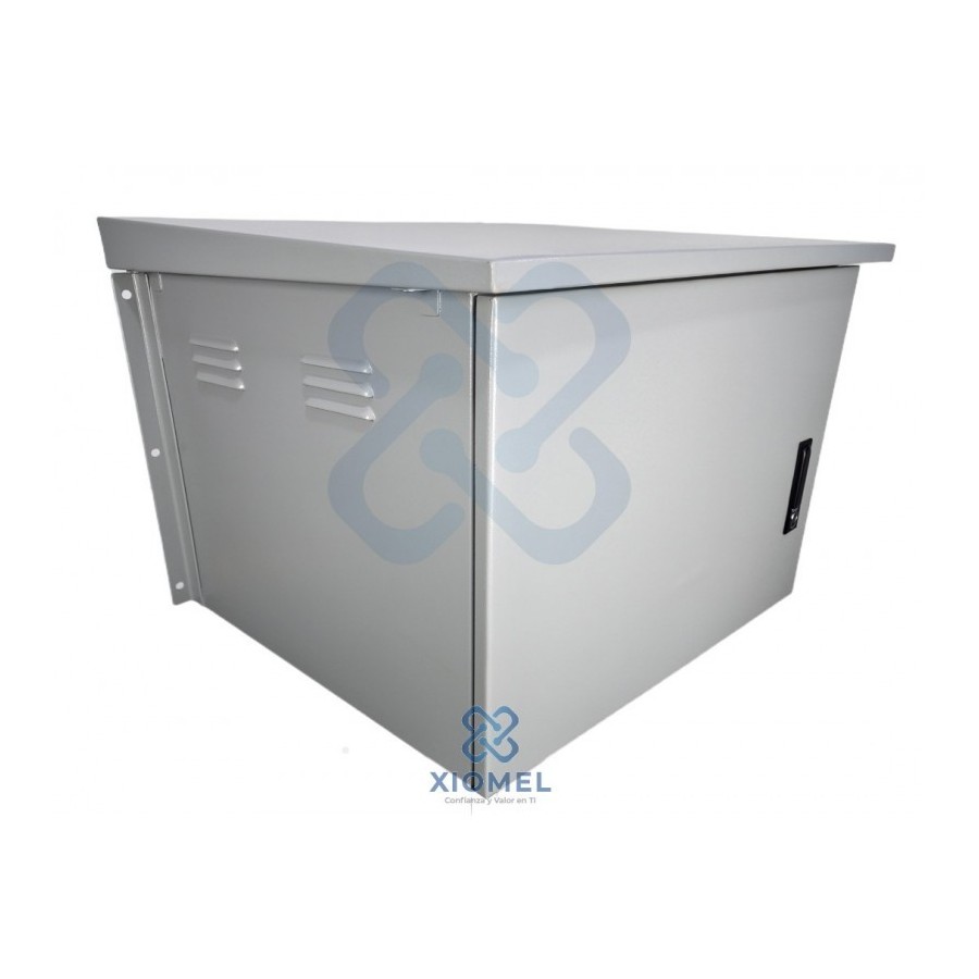 Gabinete de Pared para Exterior IP65  8RU Acero Laminado Gris Epoxico