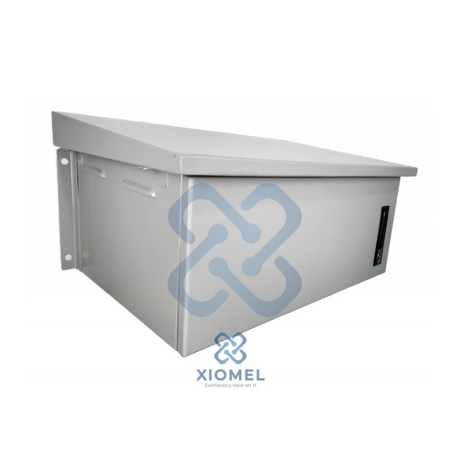 Gabinete de Pared 4RU IP65  para Exterior Acero Laminado Gris Epoxico