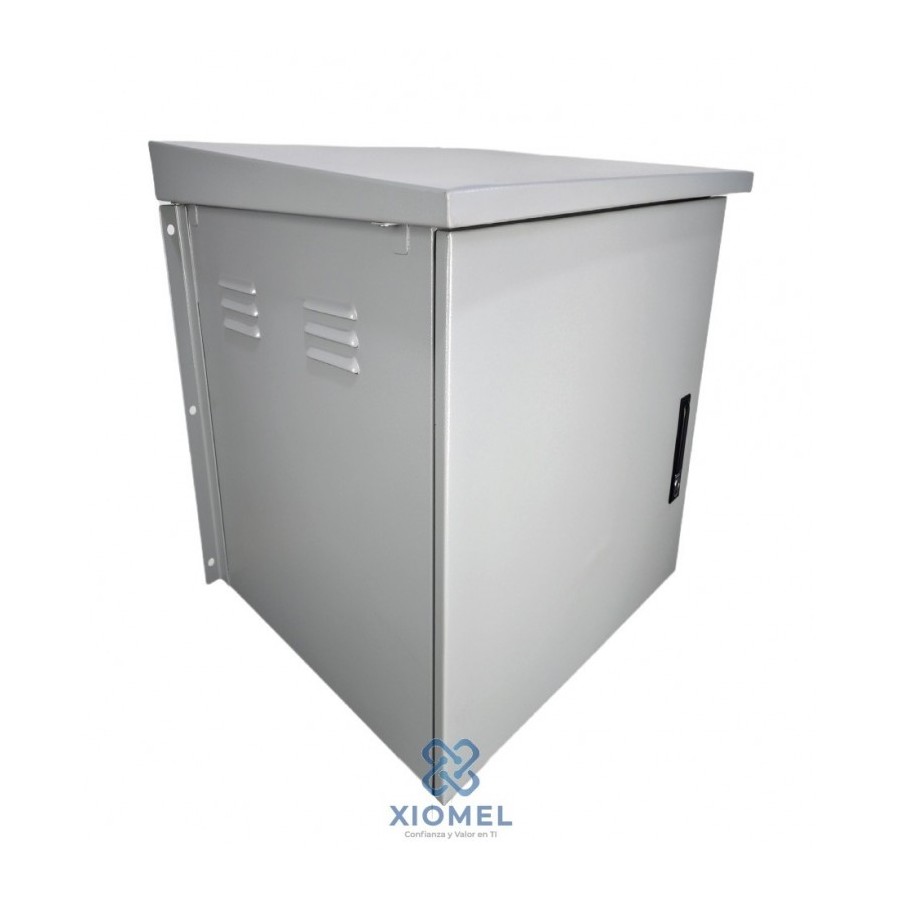 Gabinete de Pared para Exterior IP65 15RU Acero Laminado Gris Epoxico