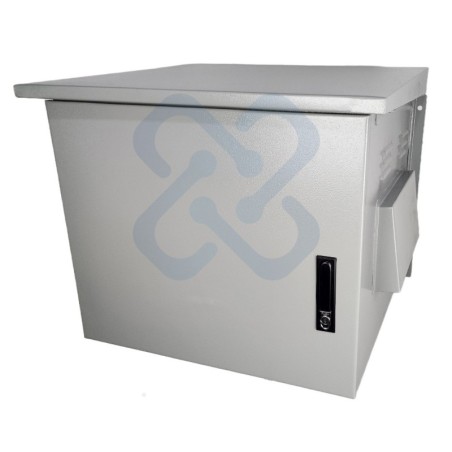 Gabinete de Pared para Exterior IP65 12RU Acero Laminado Gris Epoxico