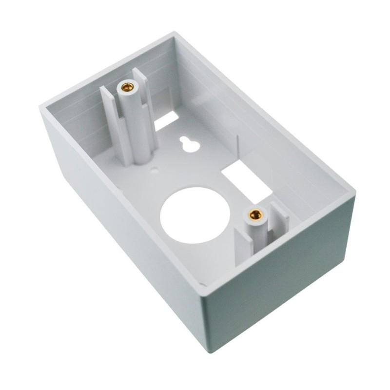 Caja Adosable placa de montaje 2×4 (alta) – 70x114x47mm – Blanca