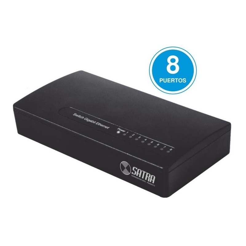 Switch Gigabit SATRA SA –S1008 8 Puertos Gigabit