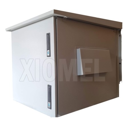 Gabinete de Pared Exterior IP66 12RU Acero Laminado Gris Epoxico