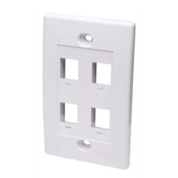 Faceplate 4 puertos Satra Color Blanco ( 0111020401 )