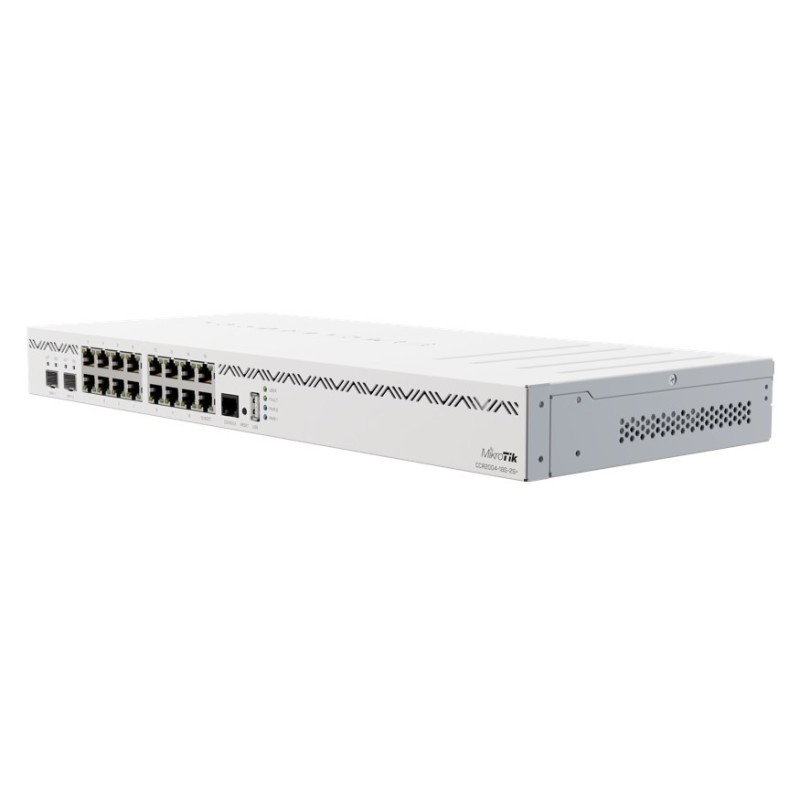 Router MikroTik 16 Puertos Gigabit Ethernet, 2 jaulas SFP+ de 10G